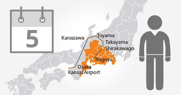 Takayama-Hokuriku Area Tourist Pass 5 Days / Adult